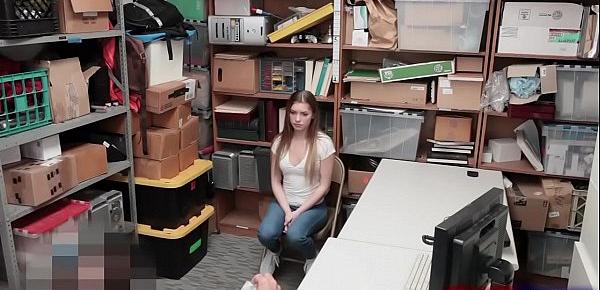  Store officer fucks teen brunettes pussy